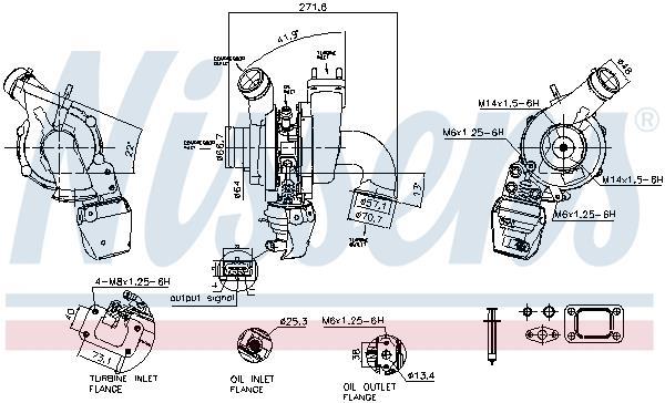 Turbocompresseur (Turbo) NISSENS ref. 93847
