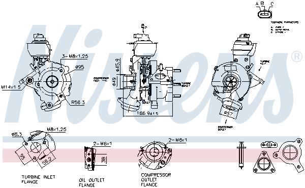 Turbocompresseur (Turbo) NISSENS ref. 93854