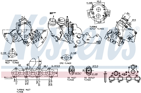 Turbocompresseur (Turbo) NISSENS ref. 93950