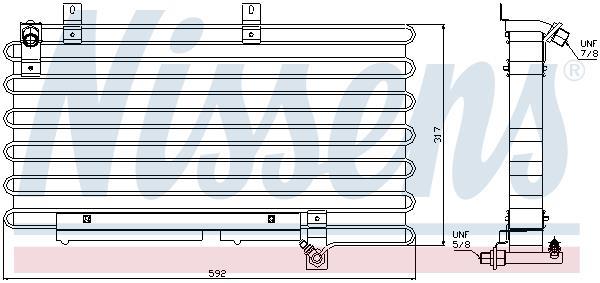 Condenseur, climatisation (Radiateur de climatisation) NISSENS ref. 94000