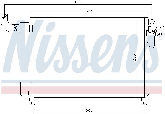 Condenseur, climatisation (Radiateur de climatisation) NISSENS 940003