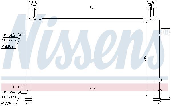 Condenseur, climatisation (Radiateur de climatisation) NISSENS ref. 940009