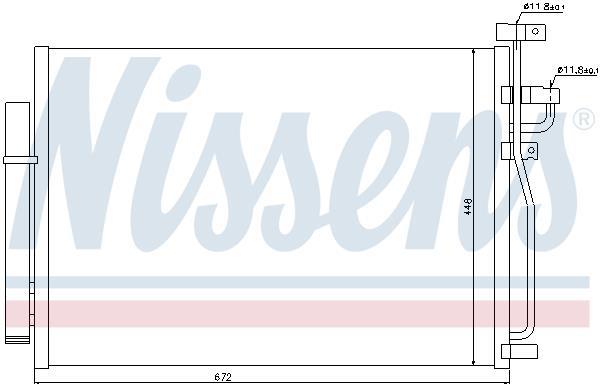 Condensador, aire acondicionado NISSENS ref. 940010