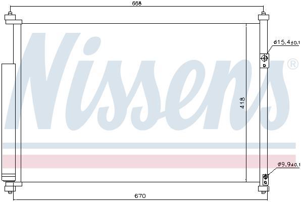 Condenseur, climatisation (Radiateur de climatisation) NISSENS ref. 940012