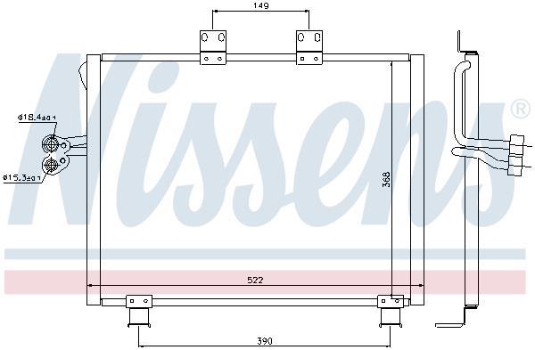 Condenseur, climatisation (Radiateur de climatisation) NISSENS ref. 940017
