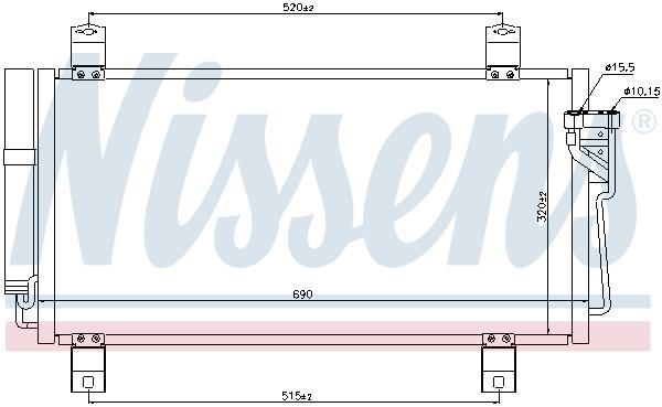 Condenseur, climatisation (Radiateur de climatisation) NISSENS 940032
