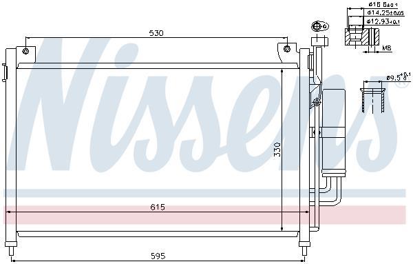 Condenseur, climatisation (Radiateur de climatisation) NISSENS 940033