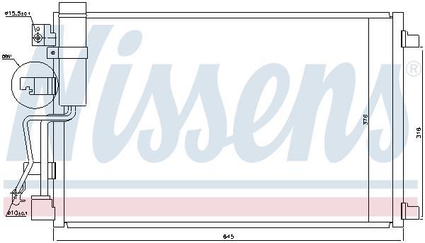 Condenseur, climatisation (Radiateur de climatisation) NISSENS ref. 940041