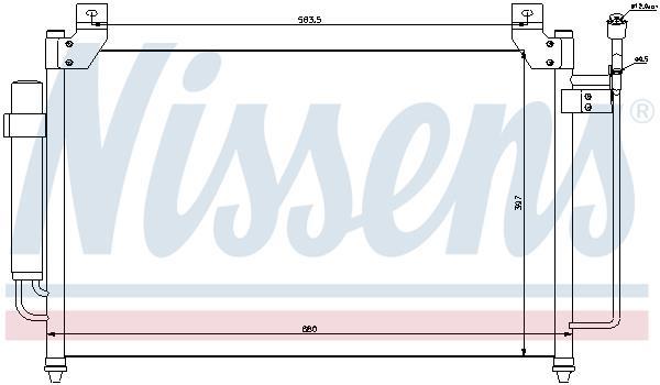 Condenseur, climatisation (Radiateur de climatisation) NISSENS 940049