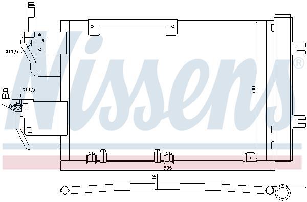 Condenseur, climatisation (Radiateur de climatisation) NISSENS ref. 940052