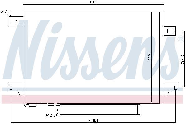 Condenseur, climatisation (Radiateur de climatisation) NISSENS ref. 940054