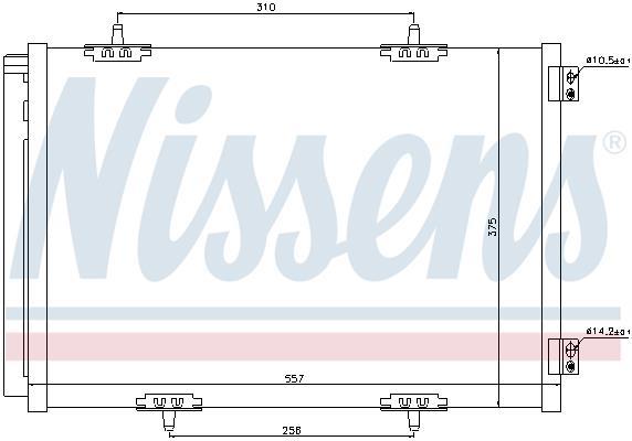 Condenseur, climatisation (Radiateur de climatisation) NISSENS ref. 940055