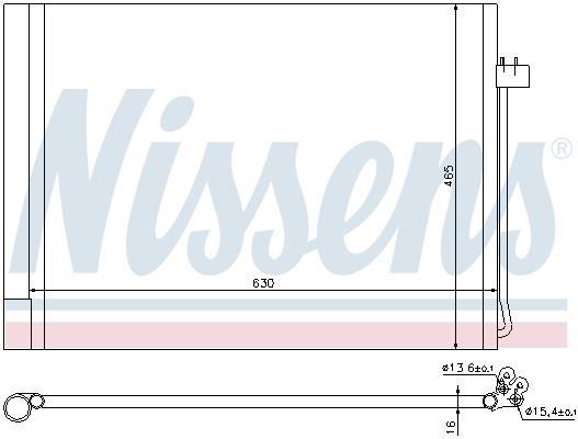 Condenseur, climatisation (Radiateur de climatisation) NISSENS ref. 940058
