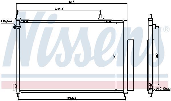 Condenseur, climatisation (Radiateur de climatisation) NISSENS 940062