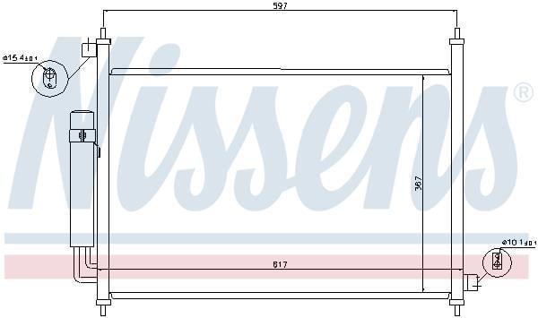 Condenseur, climatisation (Radiateur de climatisation) NISSENS ref. 940064