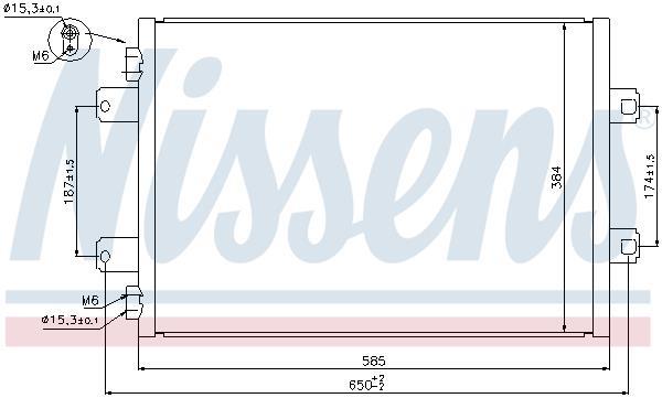 Condenseur, climatisation (Radiateur de climatisation) NISSENS ref. 940077