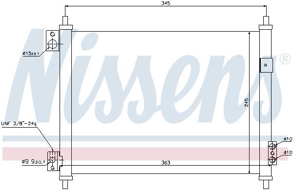 Condenseur, climatisation (Radiateur de climatisation) NISSENS ref. 940078