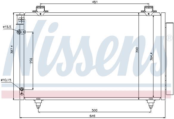 Condenseur, climatisation (Radiateur de climatisation) NISSENS ref. 940081