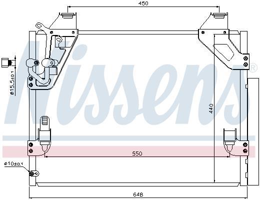 Condenseur, climatisation (Radiateur de climatisation) NISSENS 940082