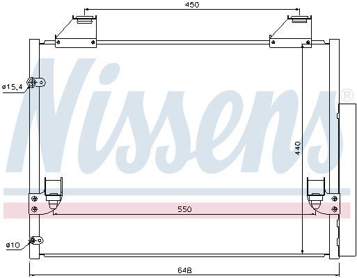 Condenseur, climatisation (Radiateur de climatisation) NISSENS 940083