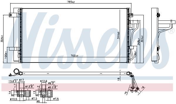 Condenseur, climatisation (Radiateur de climatisation) NISSENS 940099