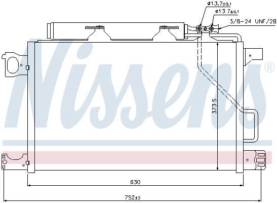 Condensador, aire acondicionado NISSENS ref. 940100