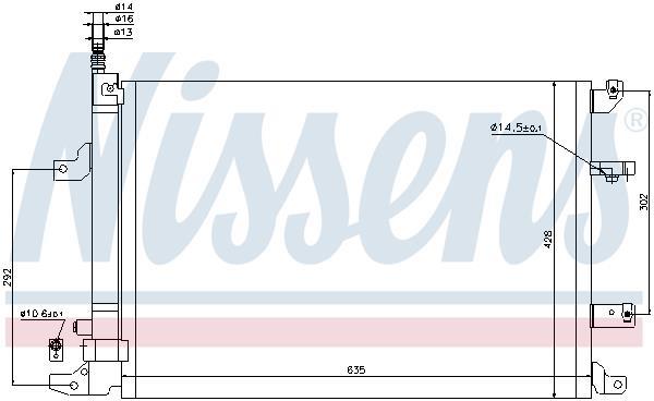 Condensador, aire acondicionado NISSENS ref. 940103