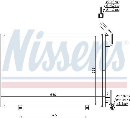 Condenseur, climatisation (Radiateur de climatisation) NISSENS 940107