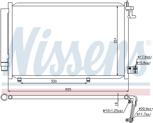 Condensador, aire acondicionado NISSENS ref. 940108