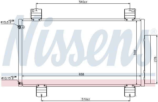 Condenseur, climatisation (Radiateur de climatisation) NISSENS ref. 940113