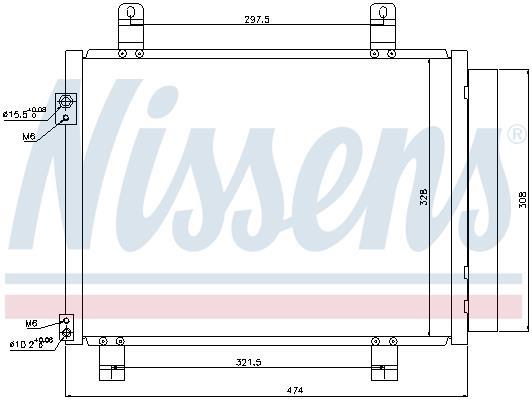 Condenseur, climatisation (Radiateur de climatisation) NISSENS ref. 940122