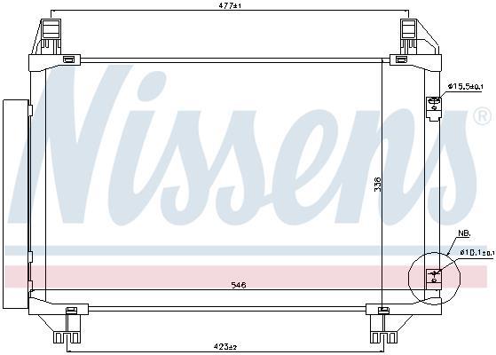 Condenseur, climatisation (Radiateur de climatisation) NISSENS ref. 940130
