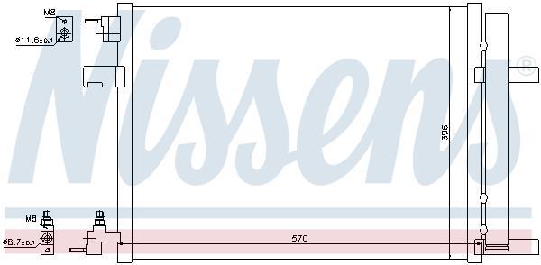 Condenseur, climatisation (Radiateur de climatisation) NISSENS ref. 940134
