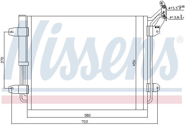 Condensador, aire acondicionado NISSENS ref. 940138
