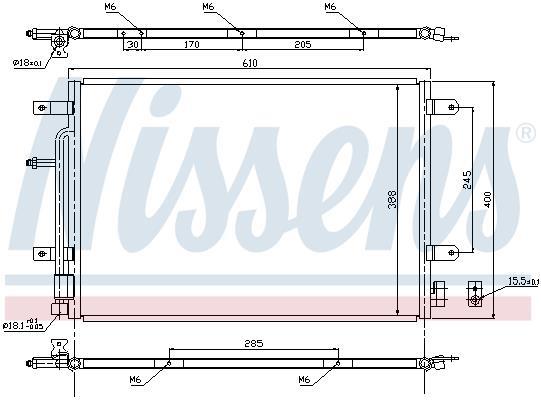 Condensador, aire acondicionado NISSENS ref. 940139
