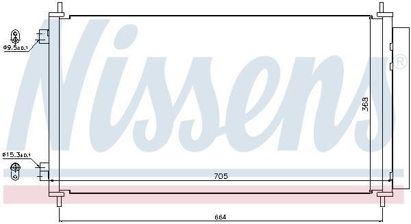 Condenseur, climatisation (Radiateur de climatisation) NISSENS ref. 940140