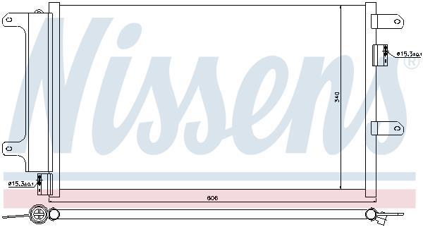 Condensador, aire acondicionado NISSENS ref. 940141