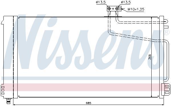 Condenseur, climatisation (Radiateur de climatisation) NISSENS 940145