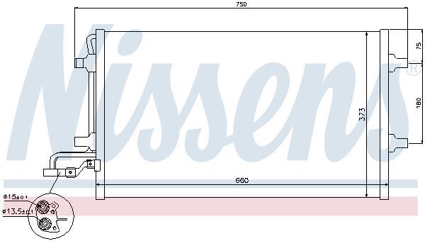 Condensador, aire acondicionado NISSENS ref. 940154