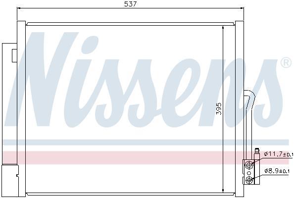 Condenseur, climatisation (Radiateur de climatisation) NISSENS ref. 940156