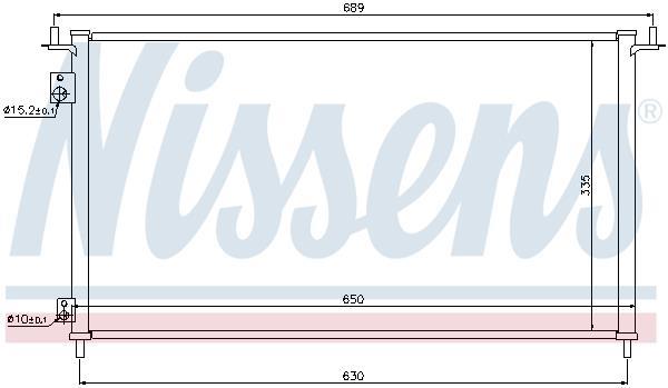 Condenseur, climatisation (Radiateur de climatisation) NISSENS 940162