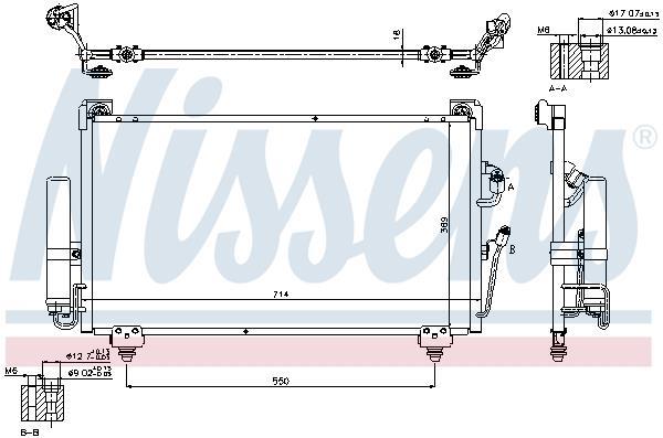 Condensador, aire acondicionado NISSENS ref. 940165