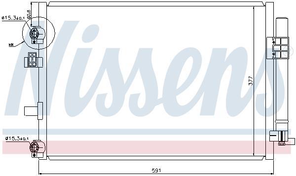 Condensador, aire acondicionado NISSENS ref. 940182