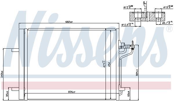 Condensador, aire acondicionado NISSENS ref. 940183