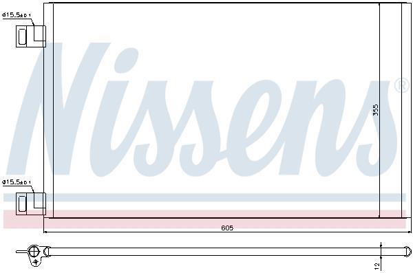 Condenseur, climatisation (Radiateur de climatisation) NISSENS ref. 940184