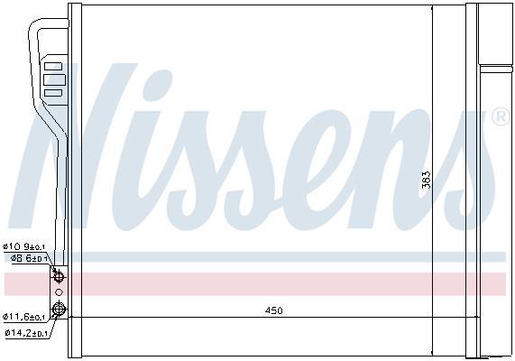 Condensador, aire acondicionado NISSENS ref. 940185