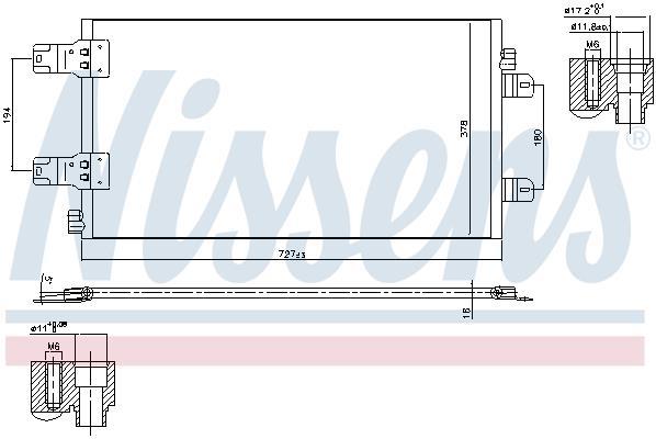 Condenseur, climatisation (Radiateur de climatisation) NISSENS ref. 940186