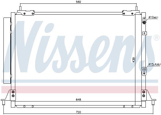 Condenseur, climatisation (Radiateur de climatisation) NISSENS ref. 940188
