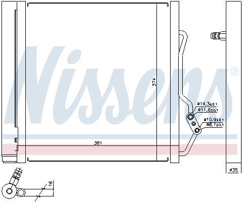 Condensador, aire acondicionado NISSENS ref. 940192