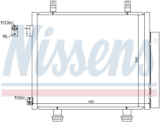 Condensador, aire acondicionado NISSENS ref. 940193